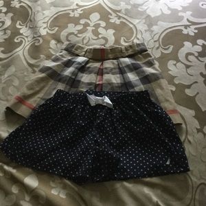 Burberry and Nautica girls skirts- bundled price.